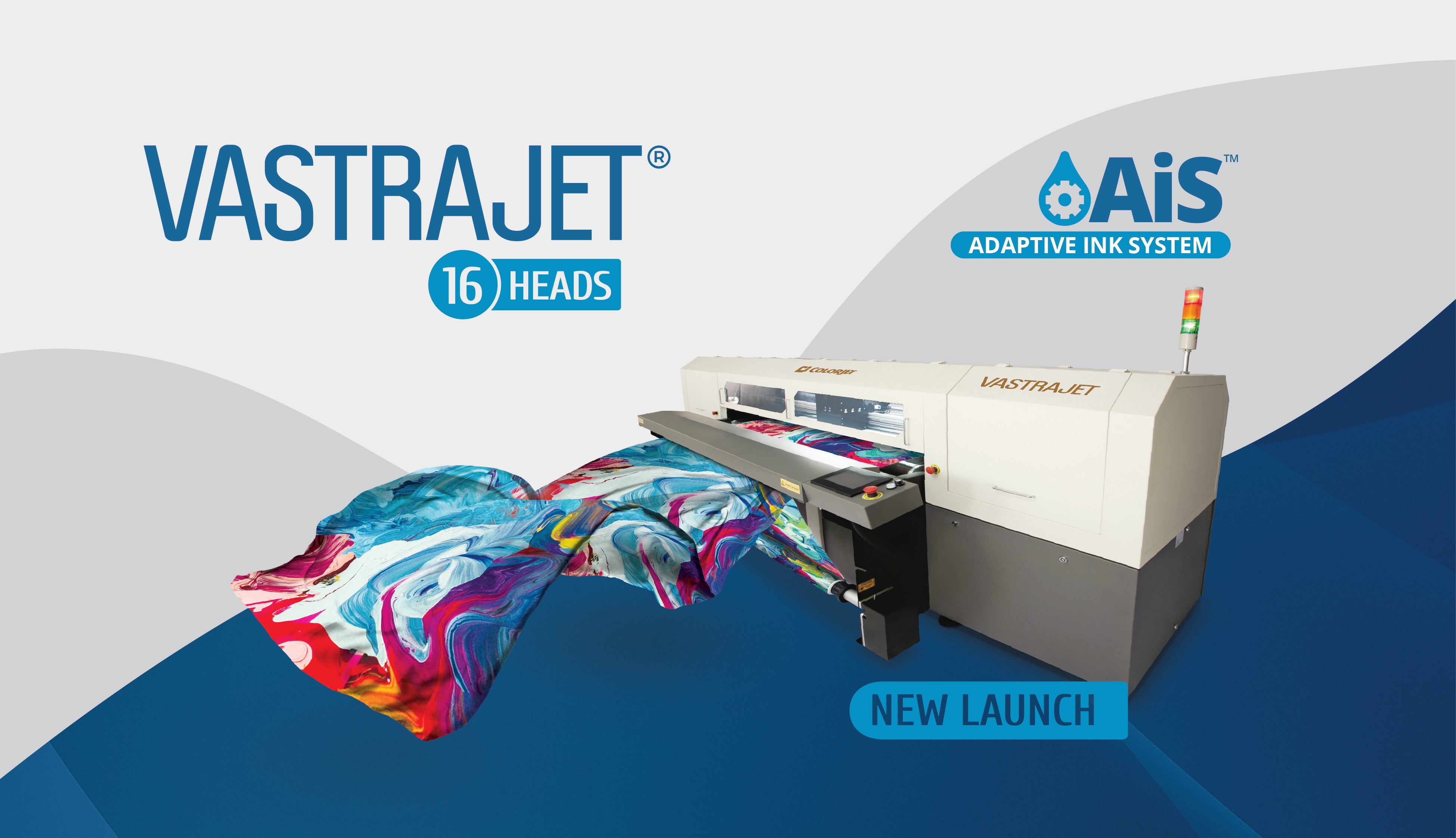 Colorjet to Launch 16 Head Vastrajet® Digital Textile Printer with AiS™ at ITMA 2019